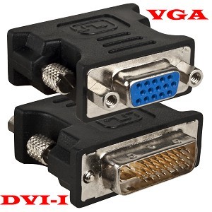 DVI-I male / VGA female Adapter
