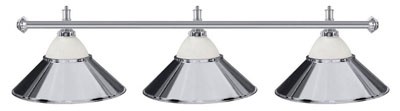 Billiard lamps - semi-conical, chrome