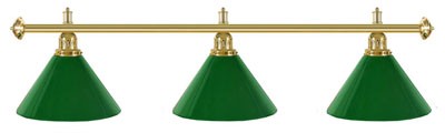 Billiard lamps - cone shaped, green plastic