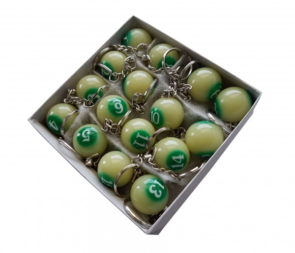 Box of Luminous Billiard Keychains