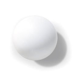 White hard plastic ball